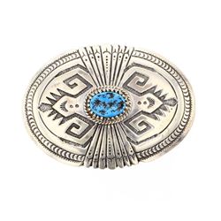 Contemporary Kingman Nugget Turquoise Geometric Design