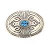 Image 1 : Contemporary Kingman Nugget Turquoise Geometric Design