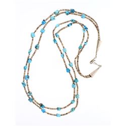 Vintage Heishe Turquoise Multi Strand Necklace