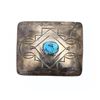 Image 1 : Old Pawn Kingman Nugget Turquoise Belt Buckle