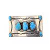 Image 1 : Vintage Freeform Nugget Turquoise Belt Buckle