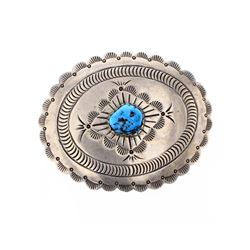 HIJ Vintage Kingman Turquoise Belt Buckle