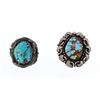 Image 1 : Old Pawn Turquoise Large Stone Ring Lot of Two