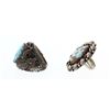 Image 2 : Old Pawn Turquoise Large Stone Ring Lot of Two