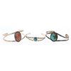 Image 1 : Vintage Turquoise One Stone Bracelet Lot of Three
