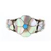 Image 1 : RA Wallace Vintage Turquoise & Shell Inlay Flower