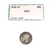 Image 1 : 1916-D Mercury Dime Key Date AG3 Coin