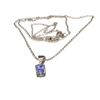 Image 1 : APP: 0.5k Fine Jewelry 0.44CT Oval Cut Tanzanite Over Sterling Silver Pendant With Chain