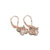 Image 1 : Fine Jewelry 1.88CT Oval/Matquise Cut Morganite Over Sterling Silver Rose Gold Dangle Earrings