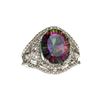 Image 1 : APP: 0.4k Fine Jewelry 3.10CT Oval Cut Multicolor Mystic Quartz And Sterling Silver Ring
