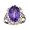 Image 1 : Fine Jewelry Designer Sebastian, Amethyst And Sterling Silver Ring