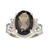 Image 1 : APP: 0.5k Fine Jewelry Designer Sebastian, 3.91CT Brown Smoky Quartz And Sterling Silver Ring