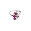 Image 1 : APP: 0.9k Fine Jewelry 0.75CT Ruby And Topaz Platinum Over Sterling Silver Ring