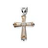 Image 1 : Fine Jewelry Designer Sebastian, French Cubic Zironia And Sterling Silver Cross Pendant