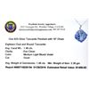 Image 2 : APP: 1.5k Fine Jewelry 1.48CT Oval/Round Cut Tanzanite Over Sterling Silver Pendant With Chain