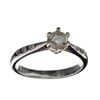 Image 1 : APP: 0.9k 14 kt. White Gold, 0.33CT Round Cut Diamond Ring