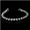 Image 1 : APP: 23.2k *Fine Jewelry 14 kt. White Gold, Custom Made, 10.00CT Round Brilliant Cut Diamond Bracele