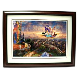 Rare Thomas Kinkade Original Ltd Edt Numbered Lithograph Plate Signed Framed ''Aladdin''
