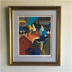 Tarkay- Framed Lithograph-Signature ''''Café de Luc''''