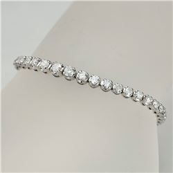 APP: 12k *Fine Jewelry 14KT White Gold, 4.00CT Round Brilliant Cut Diamond Bracelet (VGN A-41) (Vaul
