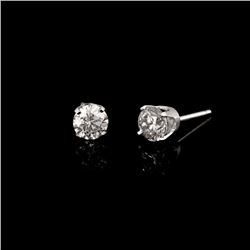 APP: 4.6k *Fine Jewelry 14 kt. White Gold, Custom Made 1.00CT Round Brilliant Cut Diamond Earrings (