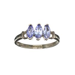 APP: 0.9k Fine Jewelry 0.40CT Marquise Cut Tanzanite And Sterling Silver Ring