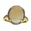 APP: 2.6k 14 kt. Yellow/White Gold, 2.71CT Opal And Diamond Ring