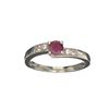 APP: 0.4k Fine Jewelry 0.70CT Round Cut Ruby And White Sapphire Sterling Silver Ring