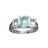 Image 1 : APP: 0.4k Fine Jewelry 3.21CT Rectangular Cut Blue Topaz And Sterling Silver Ring