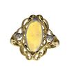 Image 1 : APP: 1.8k 14 kt. Yellow/White Gold, 1.57CT Opal And Diamond Ring