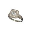 Image 1 : Platinum Overlay Sterling Silver French Cubic Zirconium Ring