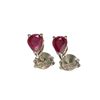 Image 1 : APP: 0.2k Fine Jewelry 0.90CT Pear Cut Ruby And Sterling Silver Earrings