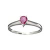 Image 1 : APP: 0.5k Fine Jewelry 0.25CT Pear Cut Ruby And Sterling Silver Ring