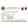 Image 2 : APP: 0.2k Fine Jewelry 0.90CT Pear Cut Ruby And Sterling Silver Earrings