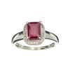 Image 1 : APP: 0.9k Fine Jewelry 1.98CT Red Ruby And White Sapphire Sterling Silver Ring