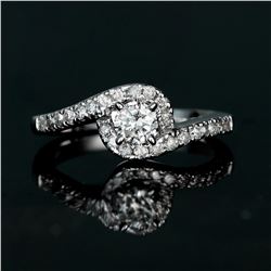 APP: 2.5k *Fine Jewelry 14 kt. White Gold, 0.50CT Round Brilliant Cut Diamond Engagement Ring (VGN A