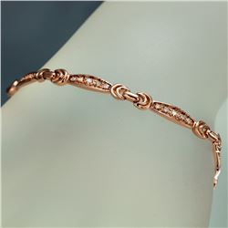 APP: 3.3k *Fine Jewelry 14KT Rose Gold, 0.50CT Round Brilliant Cut Diamond Bracelet (VGN A-309) (Vau