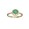 Image 1 : APP: 1.3k Fine Jewelry Designer Sebastian 14 KT Gold, 0.87CT Green Emerald And Diamond Ring