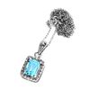 Image 1 : Blue Topaz and Sterling Silver Earring and Pendant Set