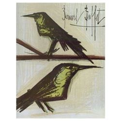 Bernard Buffet Lithograph ''''Deux Oiseaux'''' 18 x 24 Paper Image