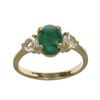 Image 1 : APP: 1.1k Fine Jewelry Designer Sebastian 14 KT Gold, 1.62CT Green Emerald And White Sapphire Ring