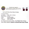 Image 2 : APP: 0.2k Fine Jewelry 0.70CT Round Cut Ruby And Sterling Silver Earrings