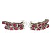 Image 1 : APP: 2.3k Fine Jewelry 3.05CT Ruby And Quartz Platinum Over Sterling Silver Earrings