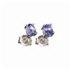 Image 1 : APP: 0.8k Fine Jewelry 0.88CT Oval Cut Tanzanite Over Sterling Silver Earrings