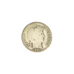 1901 Barber Head Dime Coin