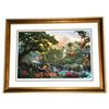 Image 1 : Rare Thomas Kinkade Original Ltd Edt Numbered Lithograph Plate Signed Framed ''Jungle Book''