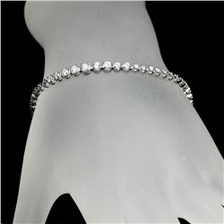 APP: 5.8k *Fine Jewelry 14 kt. White Gold, Custom Made, 2.00CT Round Brilliant Cut Diamond Bracelet 