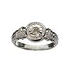 Image 1 : APP: 0.8k Fine Jewelry 0.05CT Round Cut Diamond And Platinum Over Sterling Silver Ring