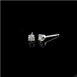 APP: 0.5k *Fine Jewelry 14 kt. White Gold, Custom Made 0.25CT Round Brilliant Cut Diamond Earrings (