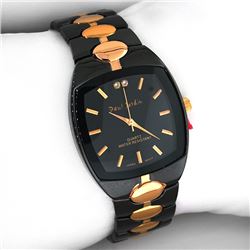 Paul Jardin  Men's Square Black and Copper Watch